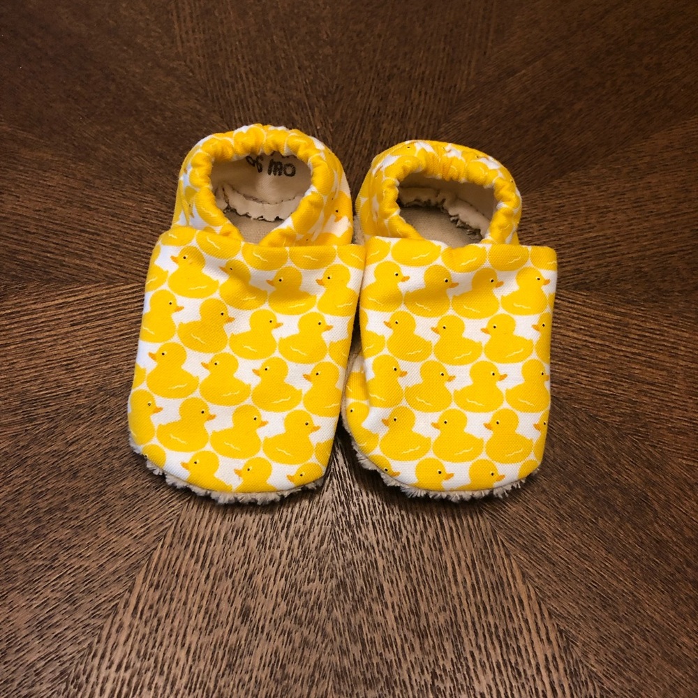 Rubber ducky baby shoes
